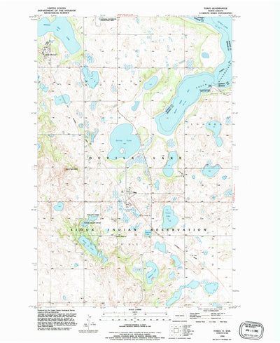 United States Geological Survey Tokio, ND (1994, 24000-Scale) digital map
