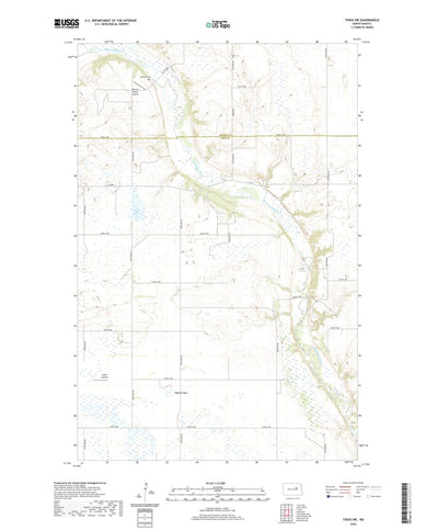 United States Geological Survey Tokio SW, ND (2020, 24000-Scale) digital map