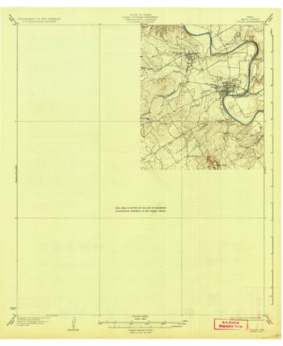 United States Geological Survey Tolar, TX (1931, 62500-Scale) digital map