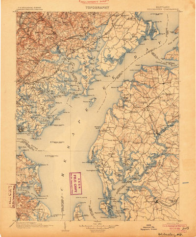 United States Geological Survey Tolchester, MD (1903, 125000-Scale) digital map