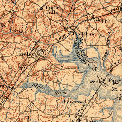 United States Geological Survey Tolchester, MD (1903, 125000-Scale) digital map