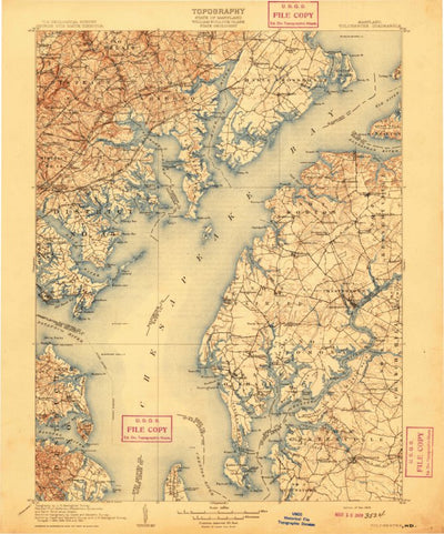 United States Geological Survey Tolchester, MD (1908, 125000-Scale) digital map