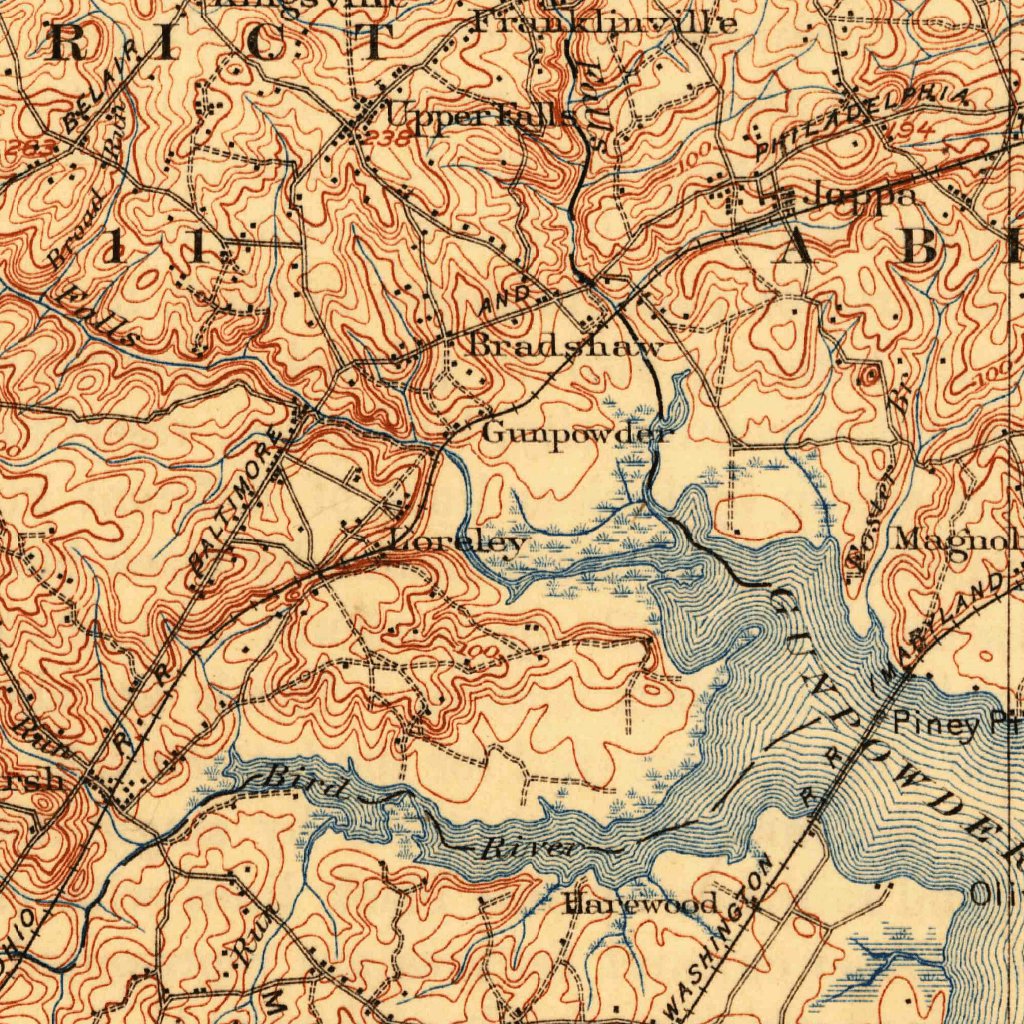 Tolchester, MD (1908, 125000-Scale) Map by United States Geological ...