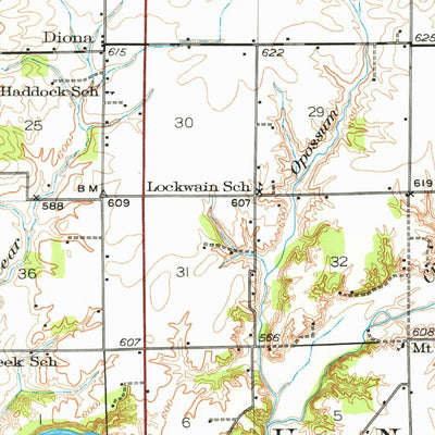 United States Geological Survey Toledo, IL (1933, 62500-Scale) digital map