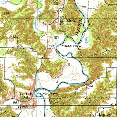 United States Geological Survey Toledo, IL (1933, 62500-Scale) digital map