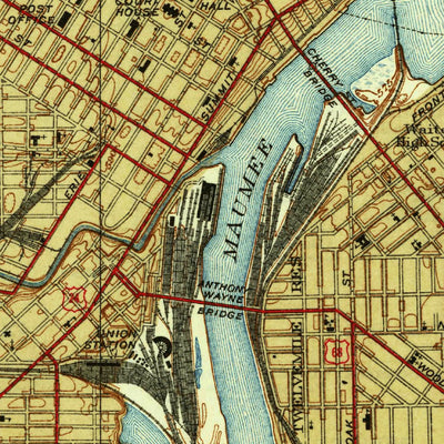 United States Geological Survey Toledo, OH-MI (1938, 31680-Scale) digital map