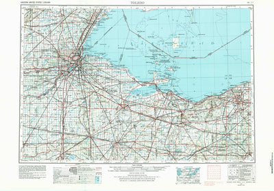 United States Geological Survey Toledo, OH-MI (1956, 250000-Scale) digital map