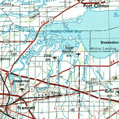 United States Geological Survey Toledo, OH-MI (1956, 250000-Scale) digital map