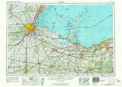 United States Geological Survey Toledo, OH-MI (1961, 250000-Scale) digital map