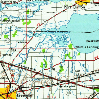 United States Geological Survey Toledo, OH-MI (1961, 250000-Scale) digital map