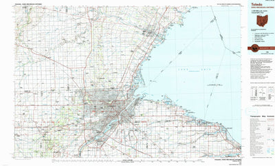United States Geological Survey Toledo, OH-MI (1986, 100000-Scale) digital map