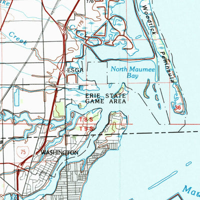 United States Geological Survey Toledo, OH-MI (1986, 100000-Scale) digital map