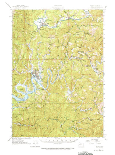 United States Geological Survey Toledo, OR (1957, 62500-Scale) digital map