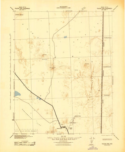 United States Geological Survey Tolicha Peak, NV (1942, 125000-Scale) digital map