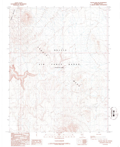 United States Geological Survey Tolicha Peak NW, NV (1986, 24000-Scale) digital map