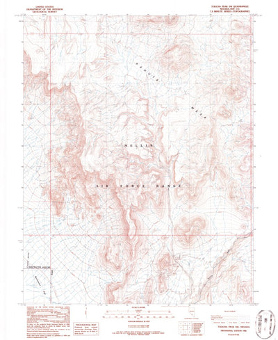 United States Geological Survey Tolicha Peak SW, NV (1986, 24000-Scale) digital map