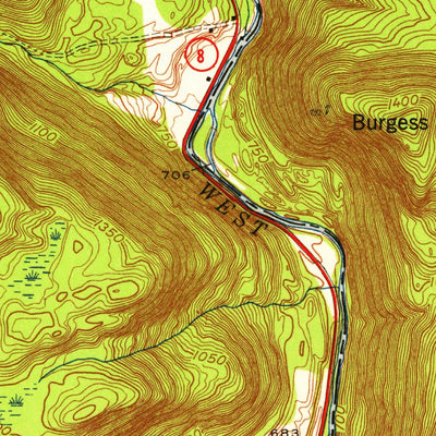 United States Geological Survey Tolland Center, MA-CT (1948, 24000-Scale) digital map