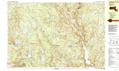 United States Geological Survey Tolland Center, MA-CT (1987, 25000-Scale) digital map