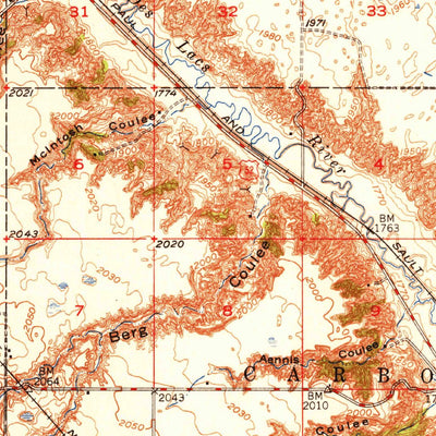 United States Geological Survey Toller, ND (1950, 62500-Scale) digital map