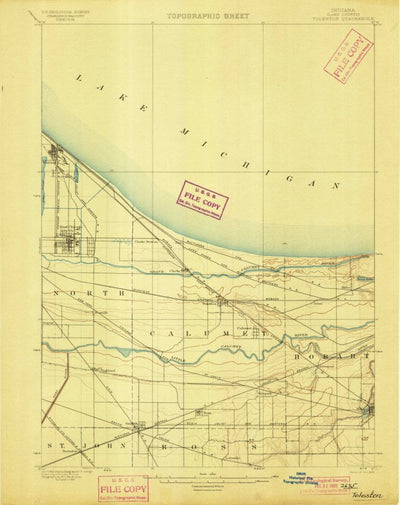 United States Geological Survey Tolleston, IN (1900, 62500-Scale) digital map