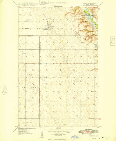 United States Geological Survey Tolley, ND (1948, 24000-Scale) digital map