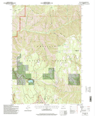 United States Geological Survey Tollgate, OR (1995, 24000-Scale) digital map