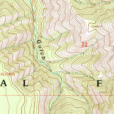 United States Geological Survey Tollgate, OR (1995, 24000-Scale) digital map