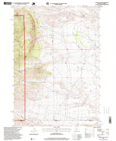 United States Geological Survey Tolman Flat, MT-WY (1996, 24000-Scale) digital map