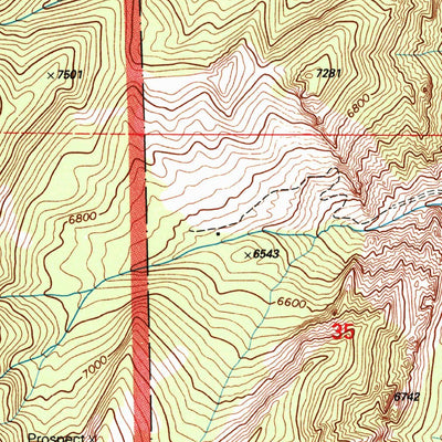 United States Geological Survey Tolman Flat, MT-WY (1996, 24000-Scale) digital map