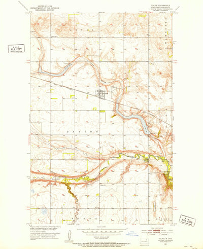 United States Geological Survey Tolna, ND (1951, 24000-Scale) digital map