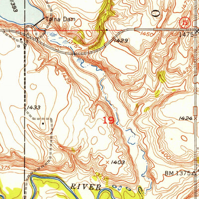 United States Geological Survey Tolna, ND (1951, 24000-Scale) digital map