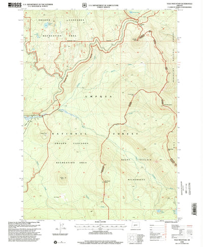 United States Geological Survey Tolo Mountain, OR (1998, 24000-Scale) digital map