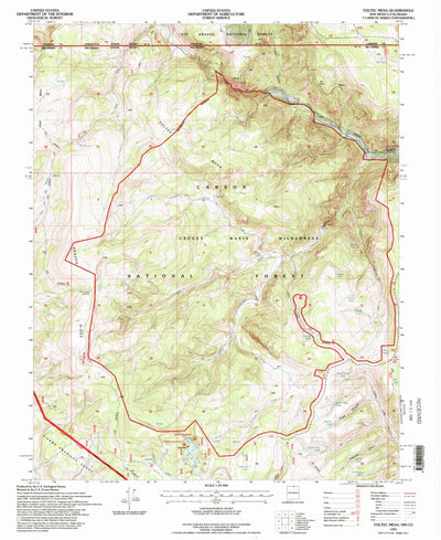 United States Geological Survey Toltec Mesa, NM-CO (1995, 24000-Scale) digital map
