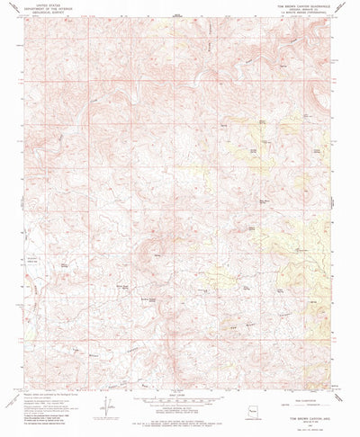 United States Geological Survey Tom Brown Canyon, AZ (1967, 24000-Scale) digital map