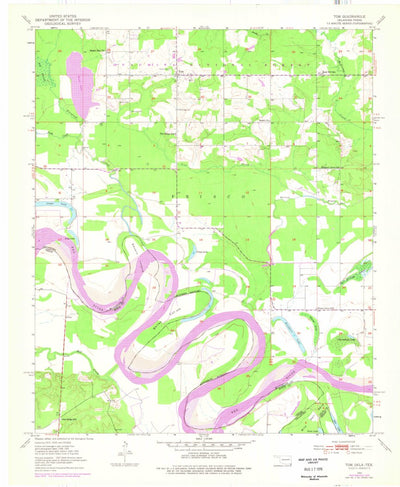 United States Geological Survey Tom, OK-TX (1950, 24000-Scale) digital map