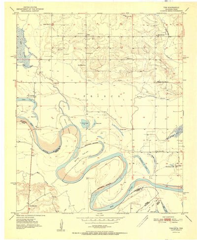 United States Geological Survey Tom, OK-TX (1951, 24000-Scale) digital map