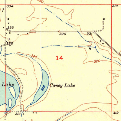 United States Geological Survey Tom, OK-TX (1951, 24000-Scale) digital map