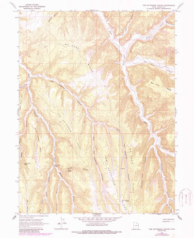 United States Geological Survey Tom Patterson Canyon, UT (1966, 24000-Scale) digital map