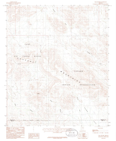 United States Geological Survey Tom Thumb, AZ (1986, 24000-Scale) digital map