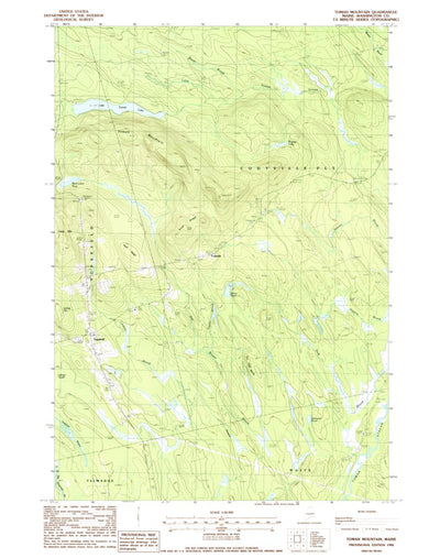 United States Geological Survey Tomah Mountain, ME (1988, 24000-Scale) digital map