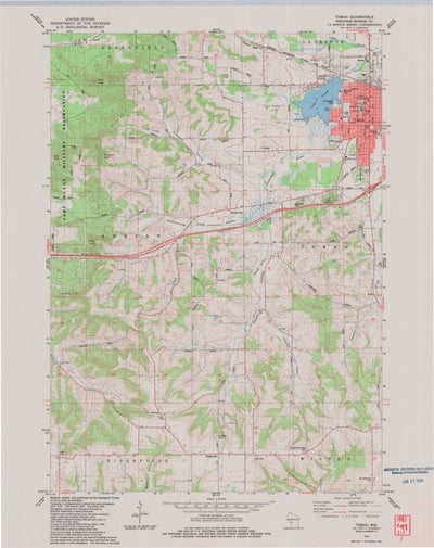 United States Geological Survey Tomah, WI (1983, 24000-Scale) digital map