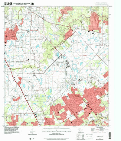 United States Geological Survey Tomball, TX (1995, 24000-Scale) digital map