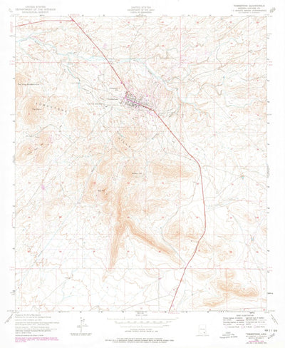 United States Geological Survey Tombstone, AZ (1952, 24000-Scale) digital map