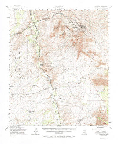 United States Geological Survey Tombstone, AZ (1952, 62500-Scale) digital map