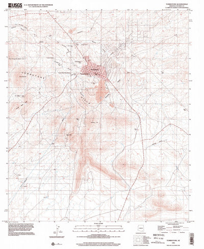 United States Geological Survey Tombstone, AZ (1996, 24000-Scale) digital map