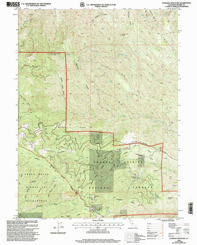 United States Geological Survey Tomhead Mountain, CA (1998, 24000-Scale) digital map