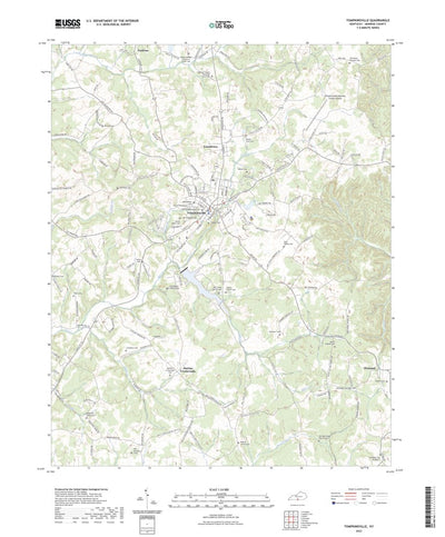 United States Geological Survey Tompkinsville, KY (2022, 24000-Scale) digital map