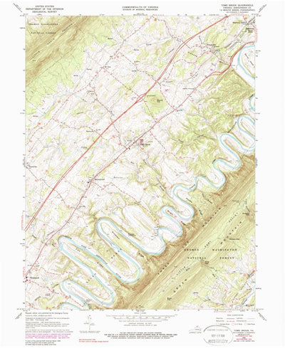 United States Geological Survey Toms Brook, VA (1966, 24000-Scale) digital map