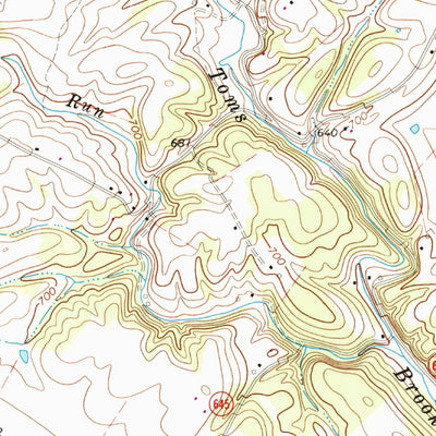 United States Geological Survey Toms Brook, VA (1966, 24000-Scale) digital map