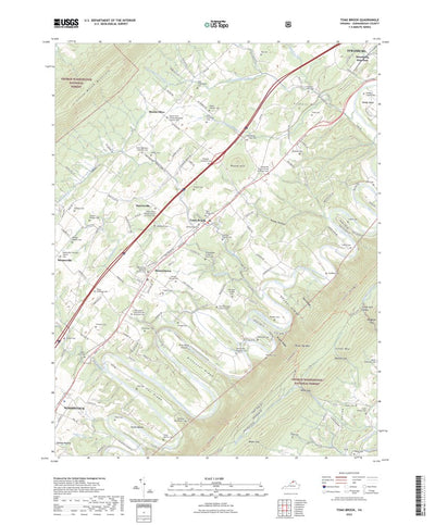 United States Geological Survey Toms Brook, VA (2022, 24000-Scale) digital map